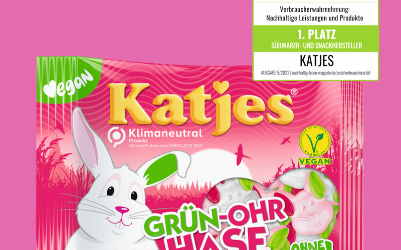 Katjes als Branchensieger für Nachhaltigkeit ausgezeichnet