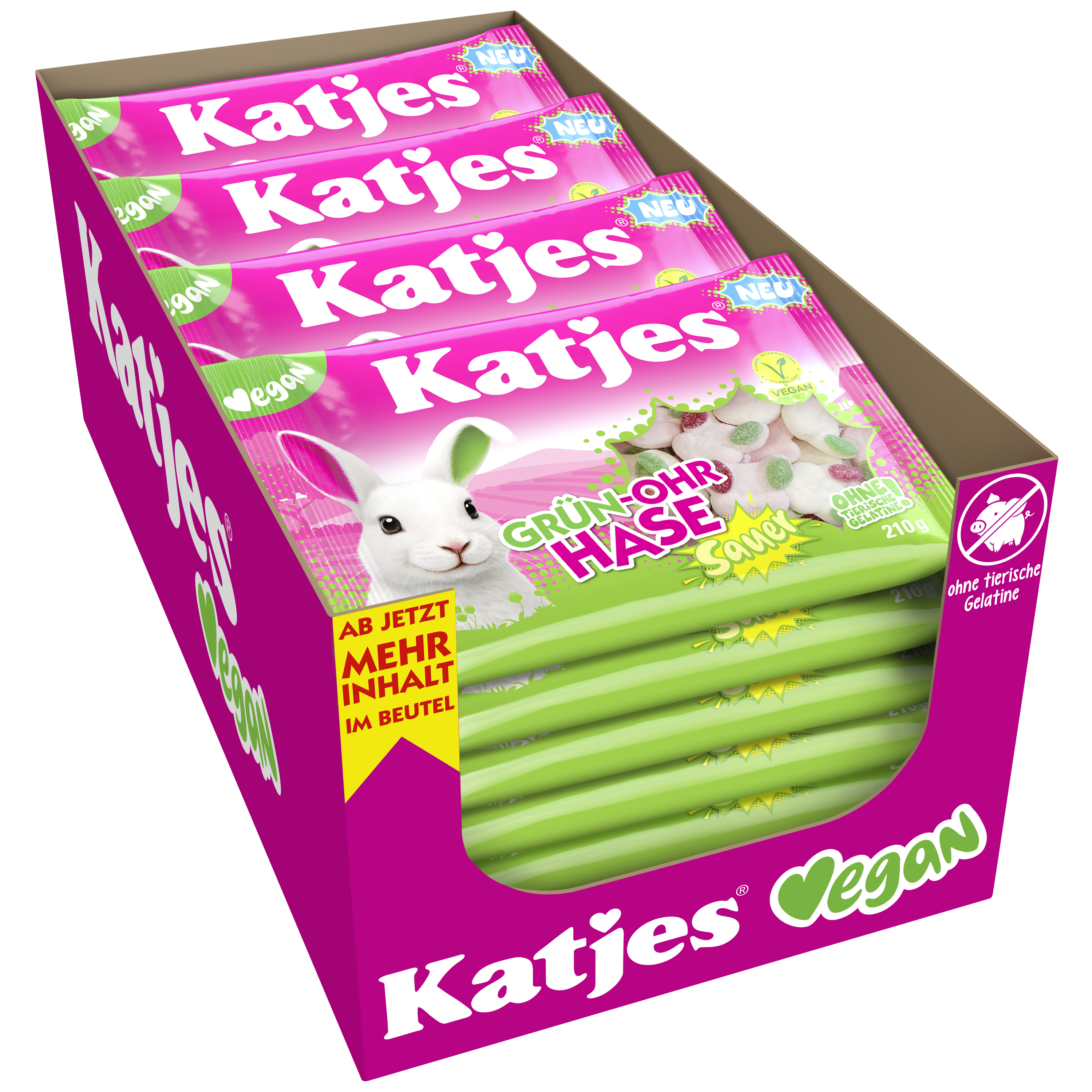 Grün Ohr Hase sauer 210g 14er Karton