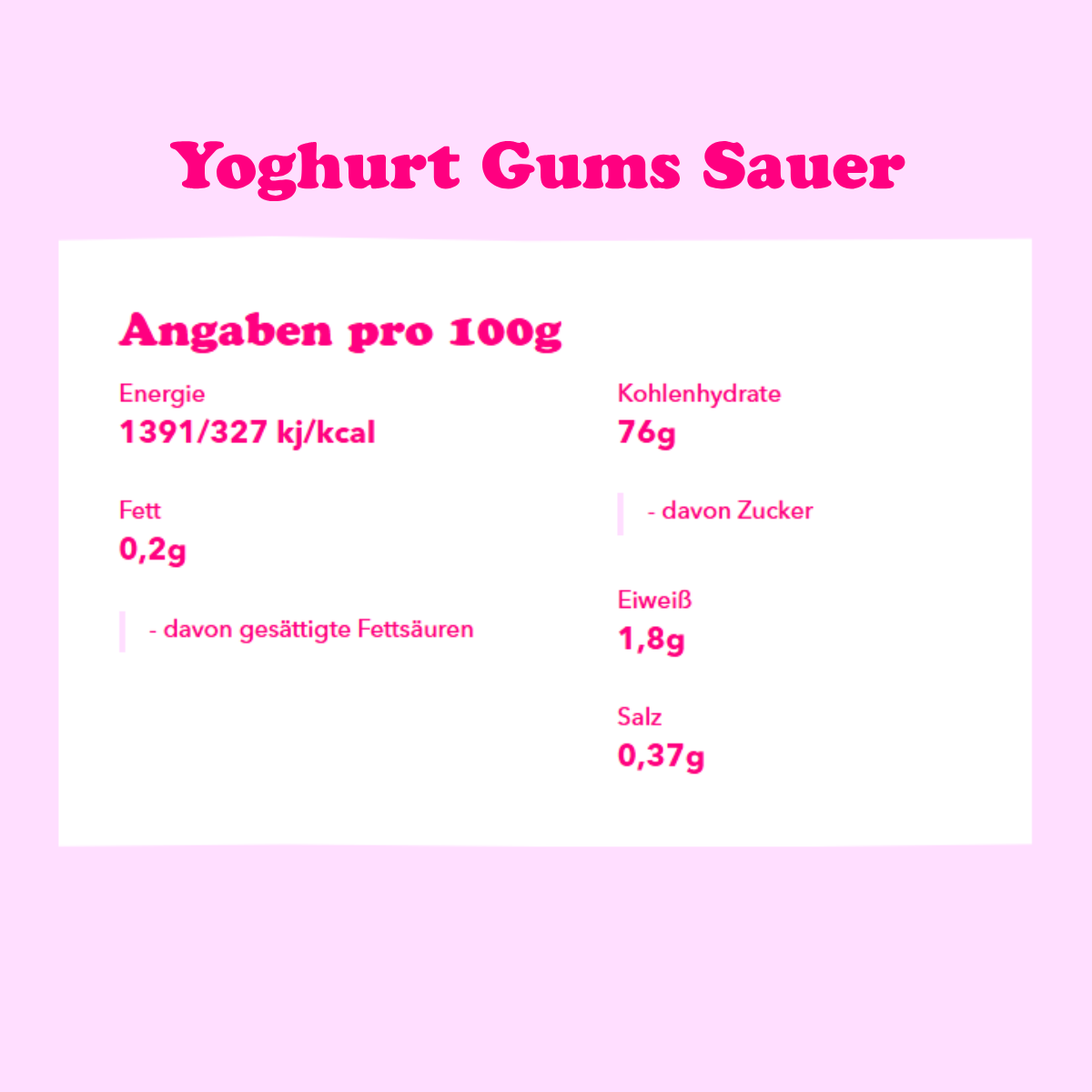 Yoghurt Gums sauer 210g 20er Karton